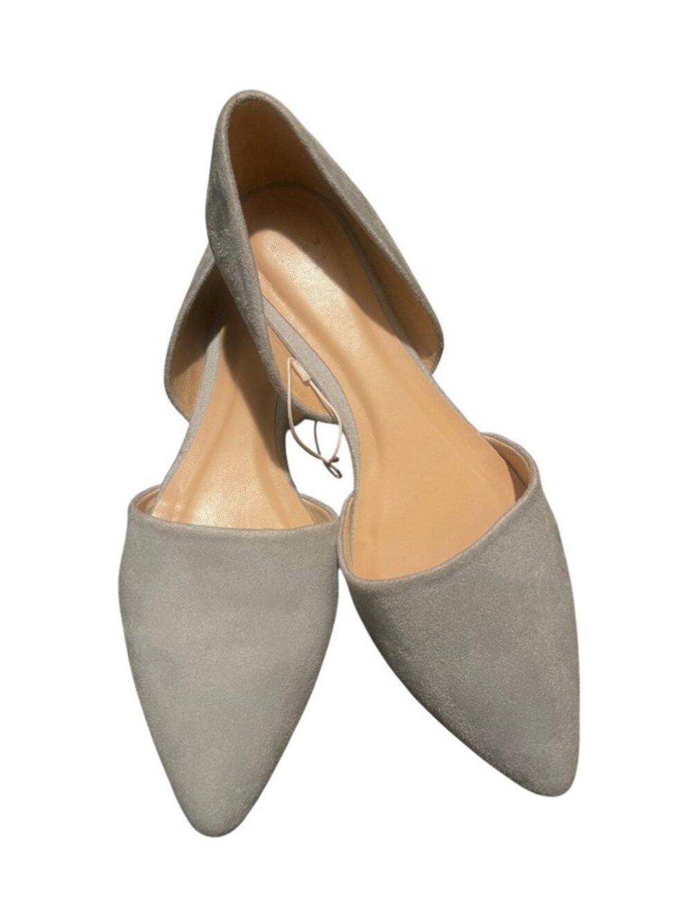 Pointed-Toe Suede Flats